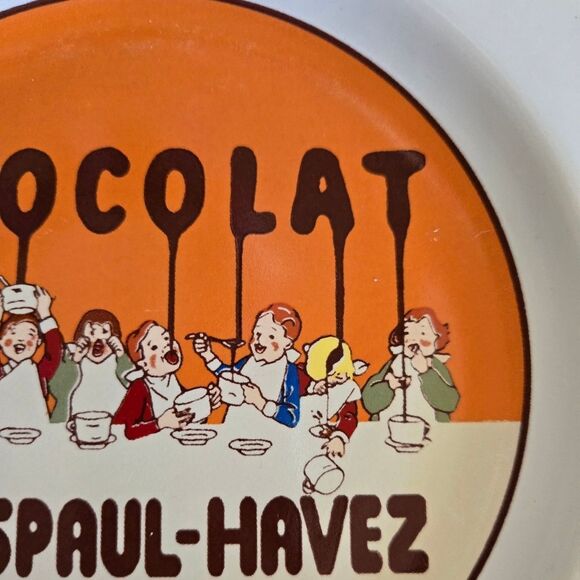 Pottery Barn Ceramic Chocolate Dessert Plate, Orange Chocolat Delespaul-Havez - Picture 3 of 6